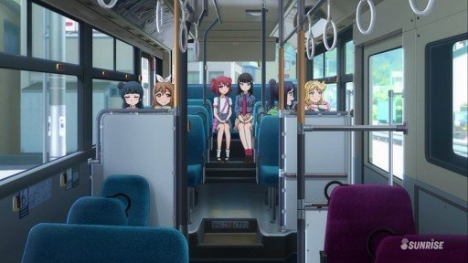 Scenery seen from the bus window